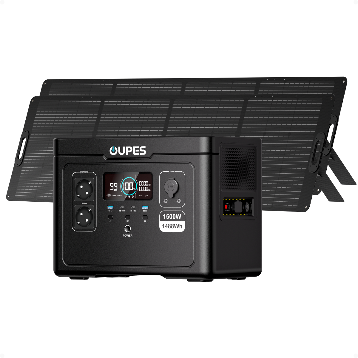 OUPES Exodus 1500 + 2*240W Solar Panel | Solar Generator Kits