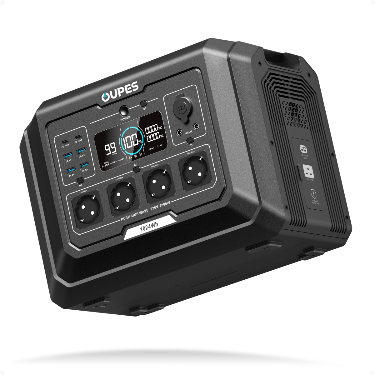 OUPES Mega 1 Home Backup & Portable Power Station | 2000W 1024Wh