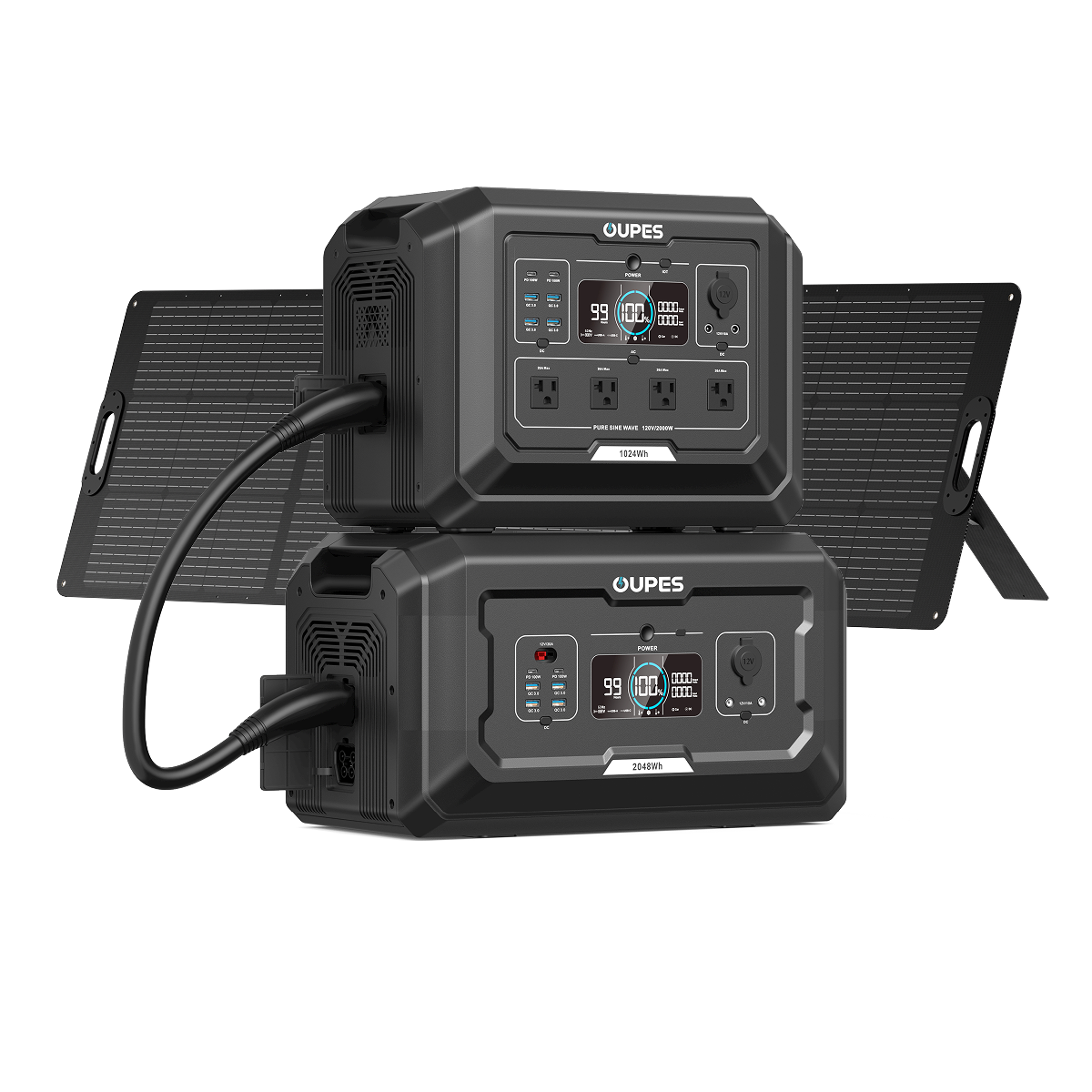 OUPES Mega 1 Home Backup & Portable Power Station | 2000W 1024W