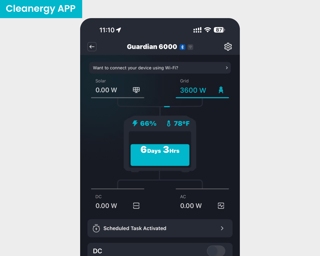 Guardian 6000 app control