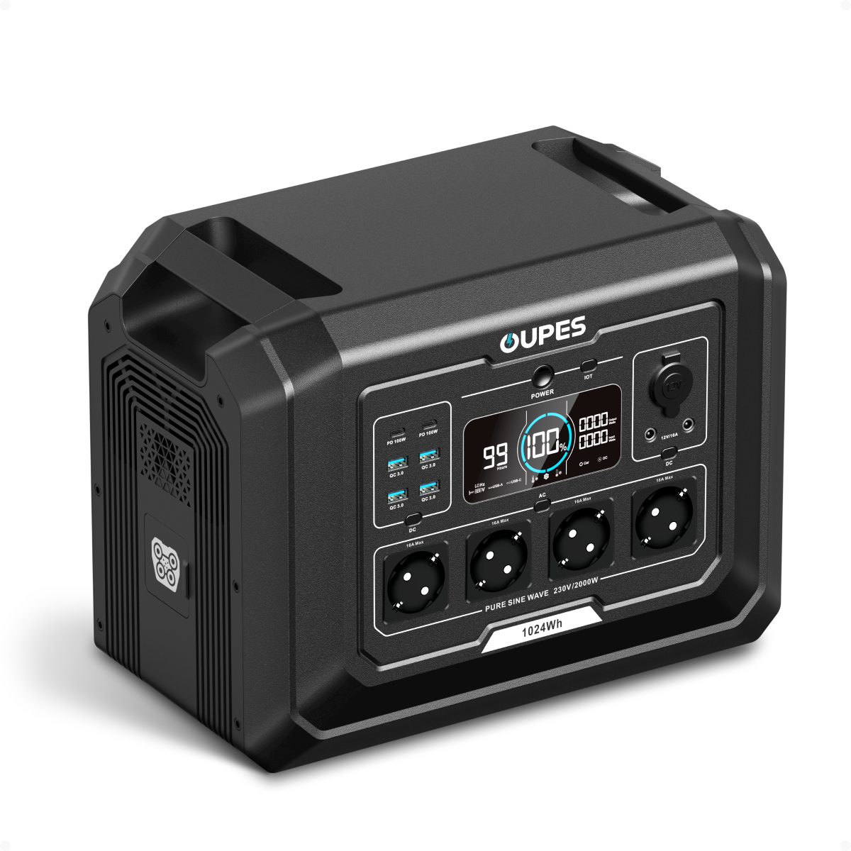 OUPES Mega 1 Home Backup & Portable Power Station | 2000W 1024Wh